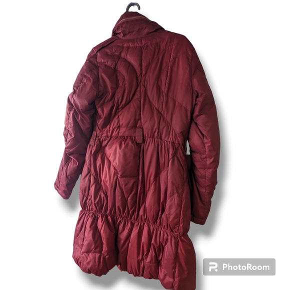 Marithé + Francois Gerbaud Deep Red Down Filled Winter Parka Jacket Size INT 44 - Picture 2 of 4